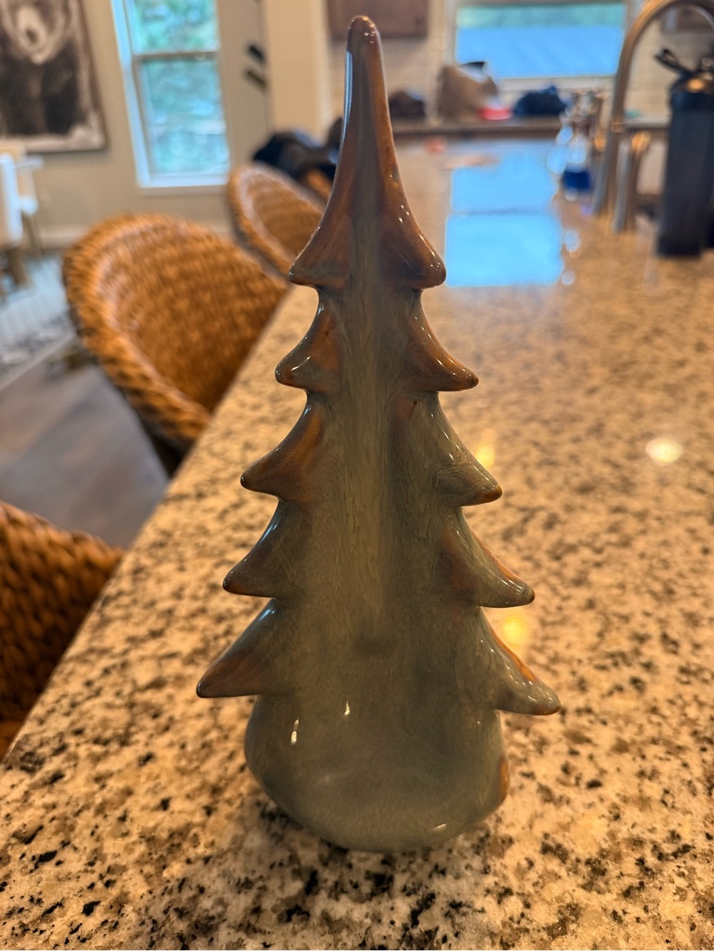 Simon Pearce 10” Pottery Tree - Moss